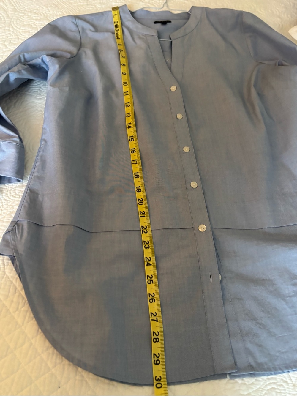 Talbots Pale Blue Collared Button-Up Shirt - Picture 6 of 7